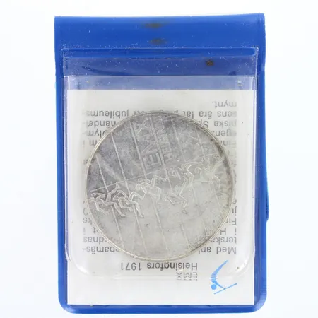Juhlaraha, EMX Helsinki 1971, nimellisarvo 10mk, 500,   Paino: 24,5 g