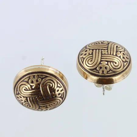 Korvakorut, Kalevala Koru, hannunvaakuna, Ø18mm, pronssia