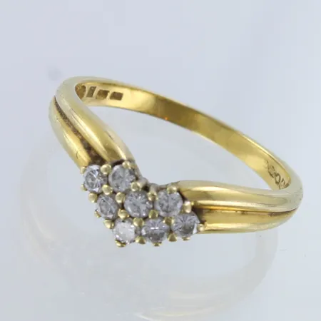 Timanttisormus 8xn.0.02ct, koko 17¾, 585,  Paino: 2,4 g