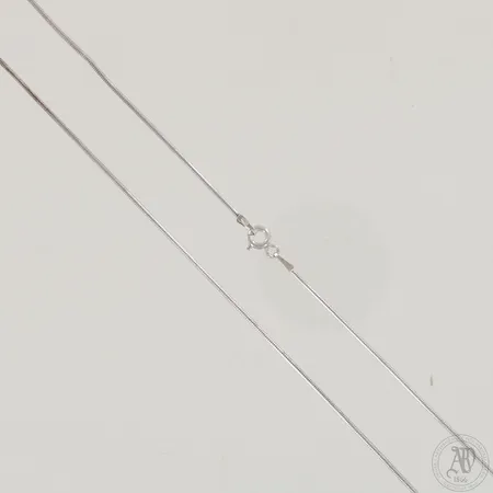 Käärmekaulaketju, pituus 45,5cm, 925,  Paino: 4 g