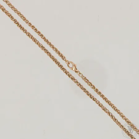 Kaulaketju, lenkeissä pientä kulumaa, pituus 61cm ja leveys 2,7mm, 585, Paino: 14,4 g
