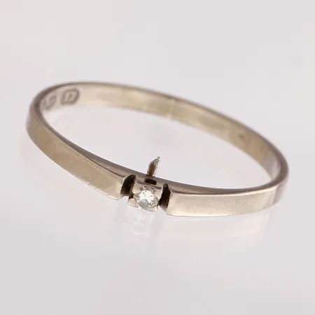 Timanttisormus 1xn.0.02ct, koko 16¾, 750 valkokulta,  Paino: 1,6 g
