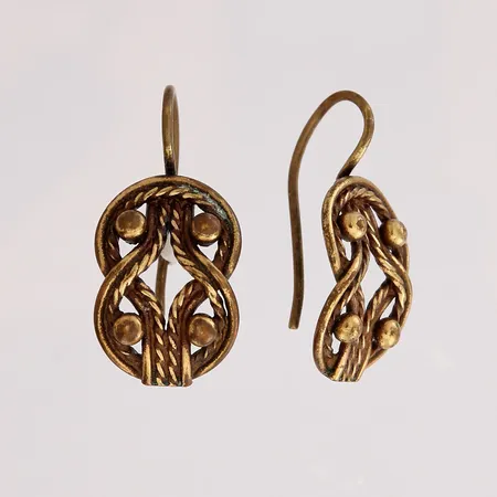 Korvakorut, Kalevala Koru, Teljänneito, korkeus 25mm, pronssia