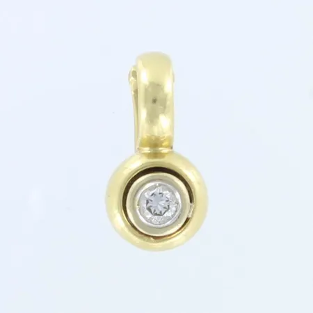Timanttiriipus 1xn.0.07ct, korkeus 15mm, 585,  Paino: 2,9 g