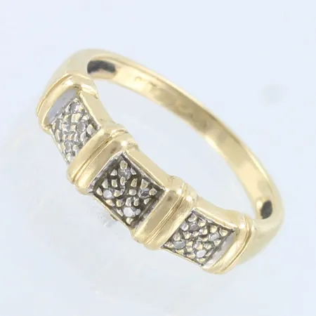 Timanttisormus 12xn.0.005ct, koko 15¾, 585,  Paino: 2,2 g