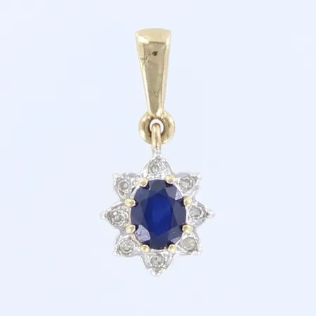 Diana-kiviriipus timanteilla 8xn.0.005ct, korkeus 18mm, 585br,  Paino: 0,9 g
