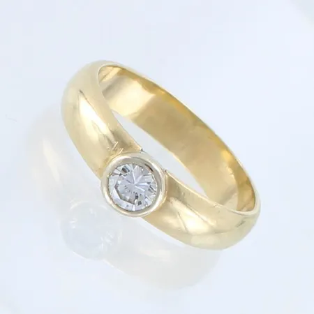 Timanttisormus 1xn.0.25ct, koko 16½, 585,  Paino: 3,4 g