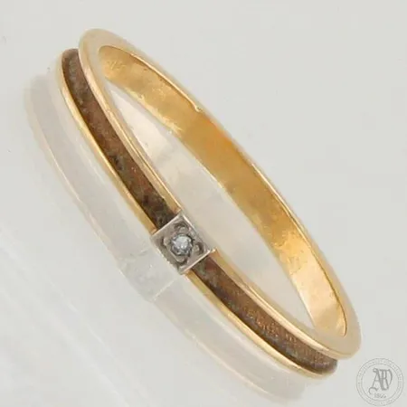 Timanttisormus 1xn.0.005ct, koko 18¼, 750,  Paino: 1,4 g