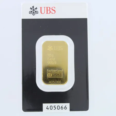 Kultalaatta UBS, 405066, 999,  Paino: 10 g