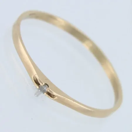 Timanttisormus 1xn.0.005ct, koko 17¼, 585,  Paino: 0,6 g