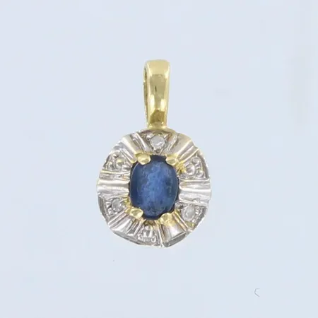 Kiviriipus timanteilla 3xn.0.005ct, korkeus 11,6mm, 750br kelta- ja valkokulta,  Paino: 0,6 g