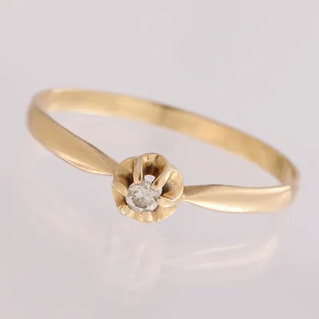 Timanttisormus 1xn.0.06ct, 585,  Paino: 1,8 g
