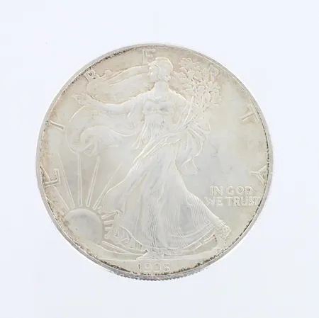 Hopeadollari, "American Silver Eagle", 1995, 999,  Paino: 31,2 g