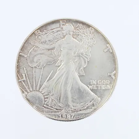 Hopeadollari, "American Silver Eagle", 1987, 999,  Paino: 31,1 g