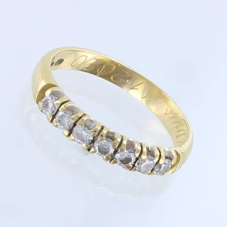 Timanttisormus 7xn.0.04-0.05ct, kaiverrettu, koko 17, 750,  Paino: 3 g