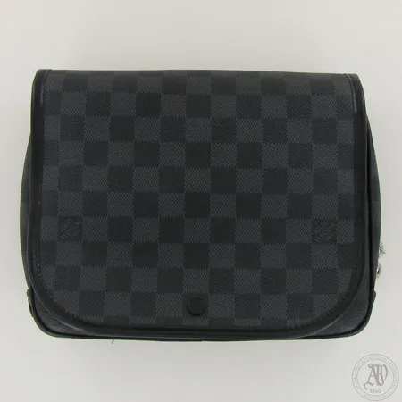 Louis Vuitton Damier Graphite Canvas Hanging Toiletry Kit Pouch.