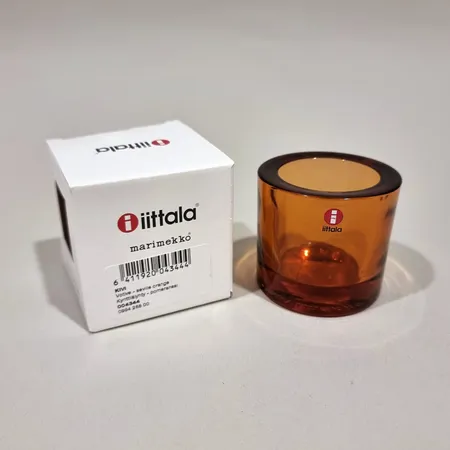 Kynttilälyhty, Iittala, Kivi, 60mm, pomeranssi