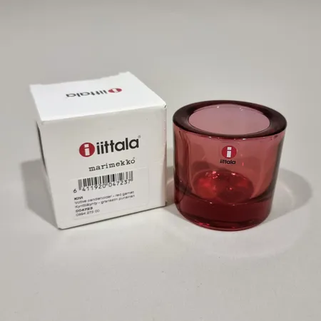 Kynttilälyhty, Iittala, Kivi, 60mm, granaatin punainen