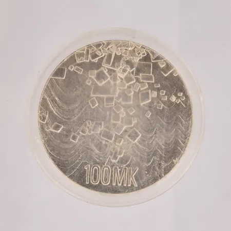 Juhlaraha, 100 Markkaa 1917-1992, Itsenäinen Suomi 75 vuotta, 925, Paino: 24 g