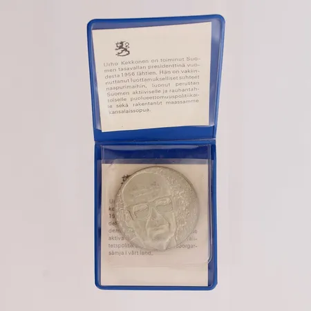 Juhlaraha, Urho Kekkonen 1975, nimellisarvo 10 markkaa, 500,  Paino: 23,5 g