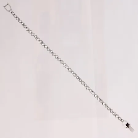 Kivirannekoru, pituus 170mm, Swarovski, metallia, rasia 