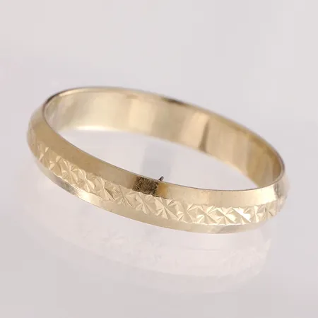 Kuvioitu sormus, koko 16, 750,  Paino: 1,8 g