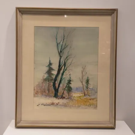 Taulu, vesiväri, sign. Lauri Parikka, mitat 58x49cm Nouto ainoastaan myymälästä Ei lähetetä