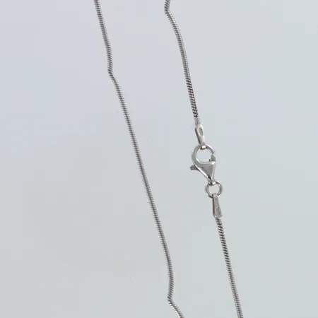 Käärme-kaulaketju, käytön jälkiä, pituus 45,5cm, 925,  Paino: 4,3 g