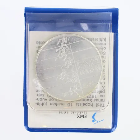 Juhlaraha, EMX Helsinki 1971, nimellisarvo 10mk, 500,  Paino: 24,1 g
