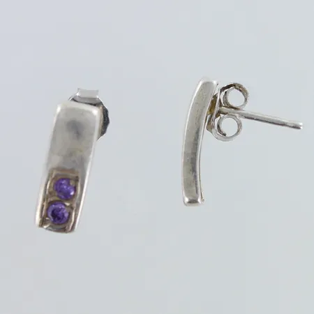 Kivikorvakorut, korkeus 12mm, 925br,  Paino: 1,6 g