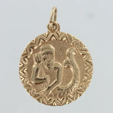 Horoskooppi-riipus, vesimies, korkeus 21mm, 585,  Paino: 0,6 g