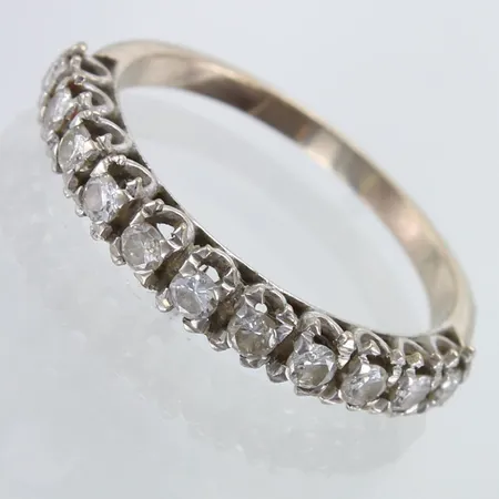 Timanttisormus 11xn.0.04ct, käytön jälkiä, koko 18¼, 750,  Paino: 3 g