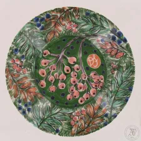 Kuusi lautasta, Ø 165mm, Pihlaja, Hubertus, Pro Arte 1994, Dorrit Von Fieandt, Arabia.