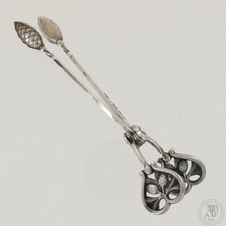 Sokeripihdit, pituus 100mm, vuodelta 1952, Hämeenlinna, Kultakeskus, 813,  Paino: 20,8 g