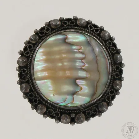 Helmiäisrintakoru, Ø 40mm, 925br,  Paino: 12 g
