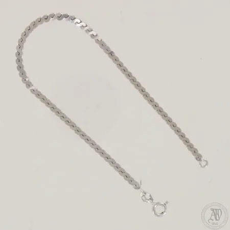 S-lenkki-ranneketju, pituus 190mm, leveys 3mm, 830,  Paino: 5,6 g