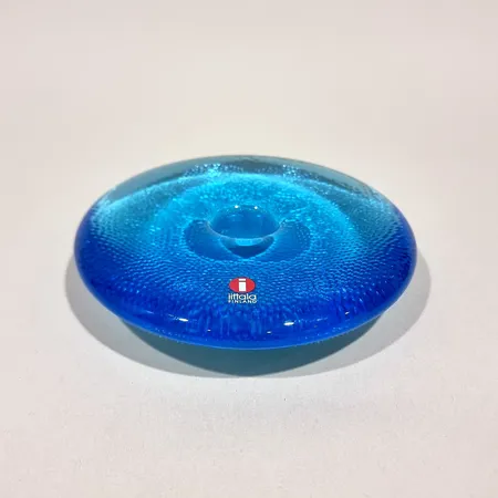 Kynttilälyhty, Iittala Nappi, Ø 115mm, sininen