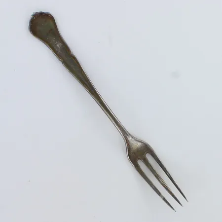 Leikkelehaarukka, pituus 126mm, alpakkaa