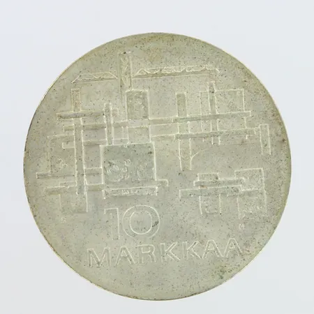 Juhlaraha, Suomen itsenäisyyden kunniaksi 1917-1967, nimellisarvo 10mk, 900,  Paino: 23,8 g