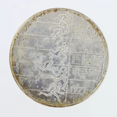 Juhlaraha, EMX Helsinki 1971, nimellisarvo 10mk, 500,  Paino: 24,2 g