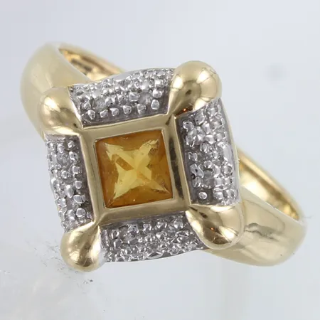 Kivisormus timanteilla 8xn.0.005ct, koko 18, 585br, 