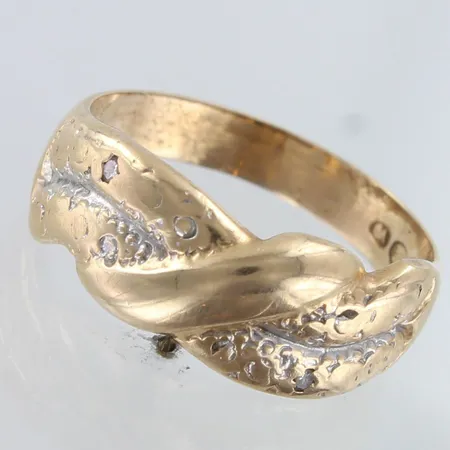 Viallinen timanttisormus 2xn.0.005ct, 585,  Paino: 2,7 g