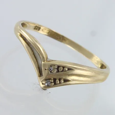 Viallinen timanttisormus 2xn.0.005ct, 585,  Paino: 1,3 g