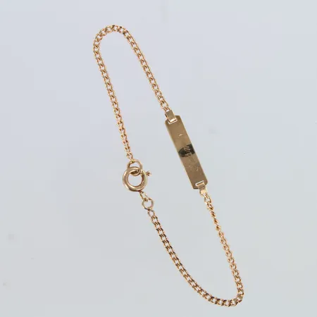 Kasteranneketju laatalla, kaiverrettu, pituus 145mm, 585,  Paino: 1,8 g