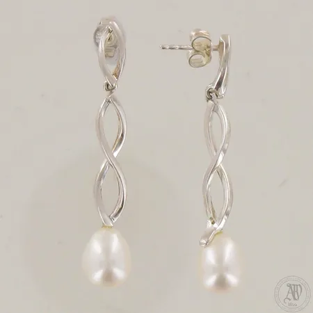 Helmikorvakorut, korkeus 45mm, leveys 8mm, 925br,  Paino: 4,6 g