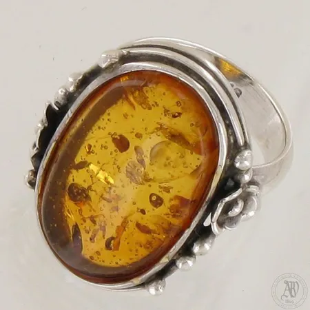 Meripihka-sormus, koko 17¾, 925br,  Paino: 12 g
