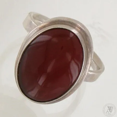 Kivisormus, koko 17½, 925br,  Paino: 8,9 g