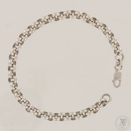 Papu-ranneketju, pituus 180mm, leveys 5mm, 925,  Paino: 14,2 g