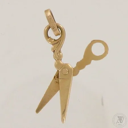 Sakset-riipus, korkeus 30mm, leveys 20mm, 585,  Paino: 1,3 g