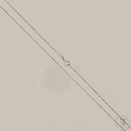 Viallinen kaulaketju, 585 valkokulta,  Paino: 1,9 g